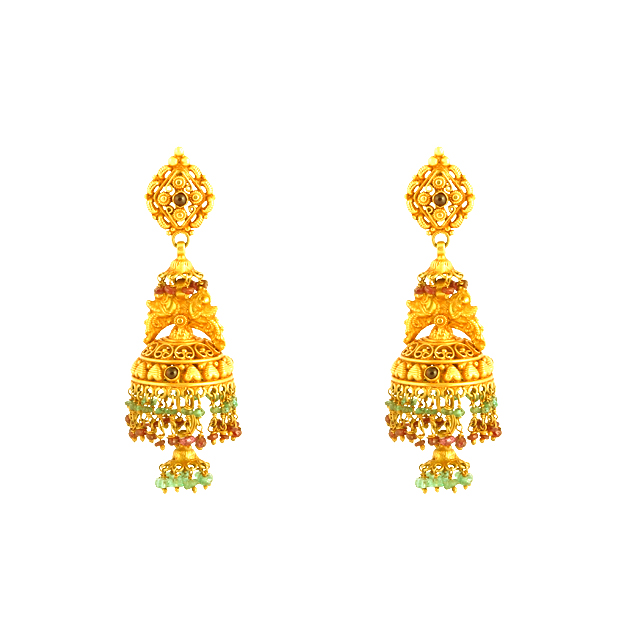 Tanishq gold jhumka designs hot sale with weight and price