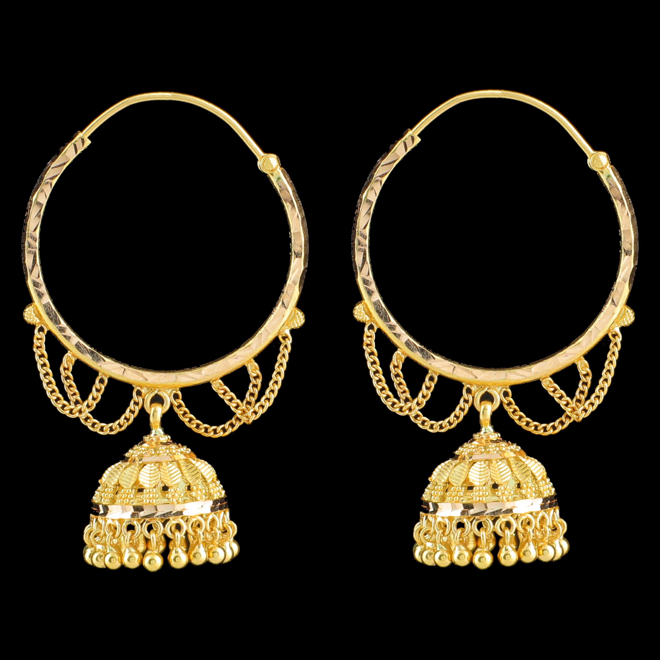 Hira Panna 22k Exclusive Gold Jhumka Bali For Women And Girls Hira Panna Jewellers