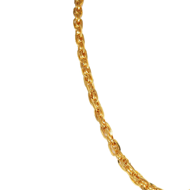 Hira Panna K Exclusive Gold Hollow Chain Hira Panna Jewellers