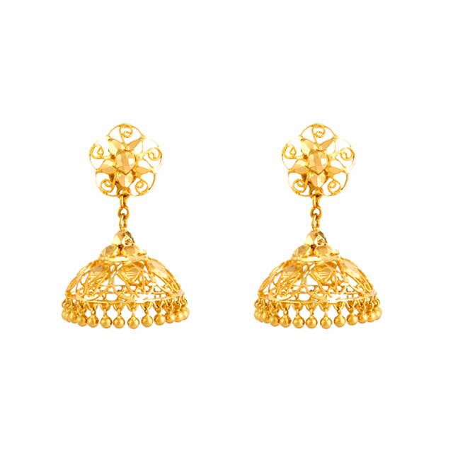 Jhumka designs malabar on sale gold