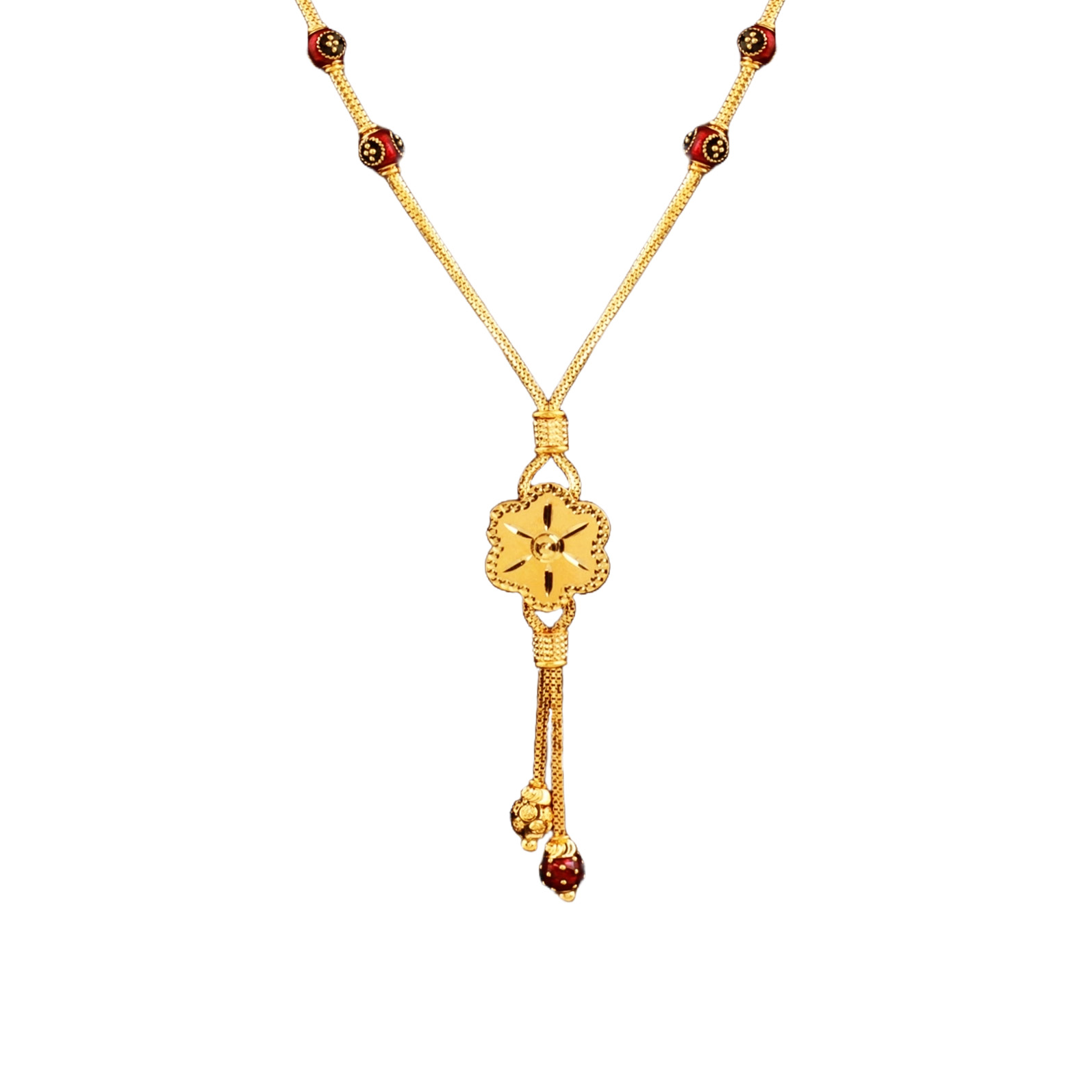 Hira Panna K Exclusive Gold Indrajeet Mala Chain Hira Panna Jewellers