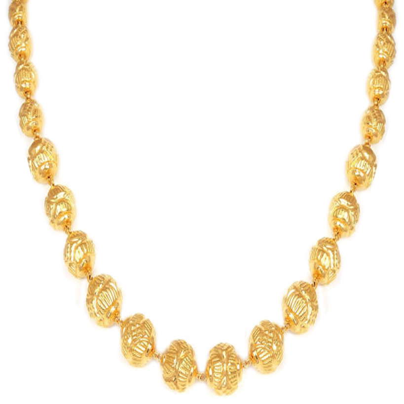 Hira Panna 22k Exclusive Gold Ball Chain - Hira Panna Jewellers