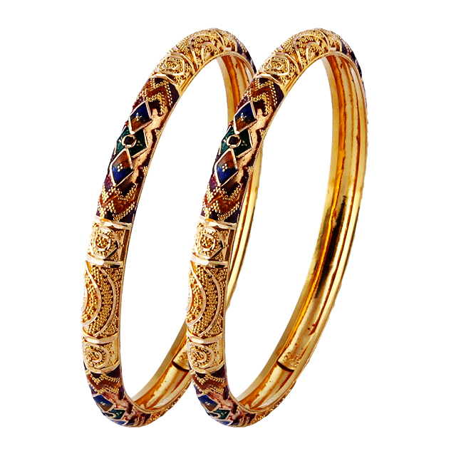 Meena on sale gold bangles