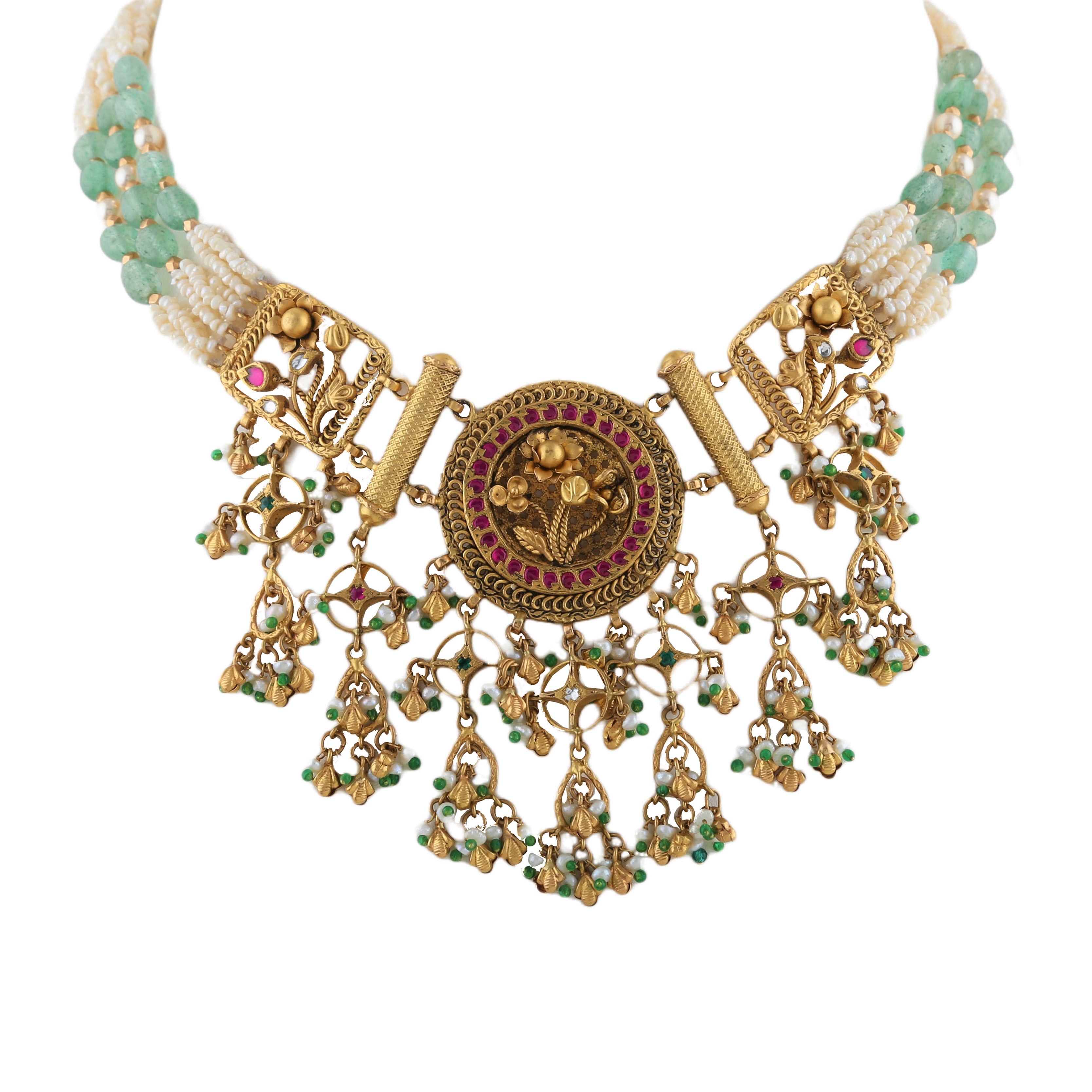 ANTIQUE NECKLACE SET - Hira Panna Jewellers