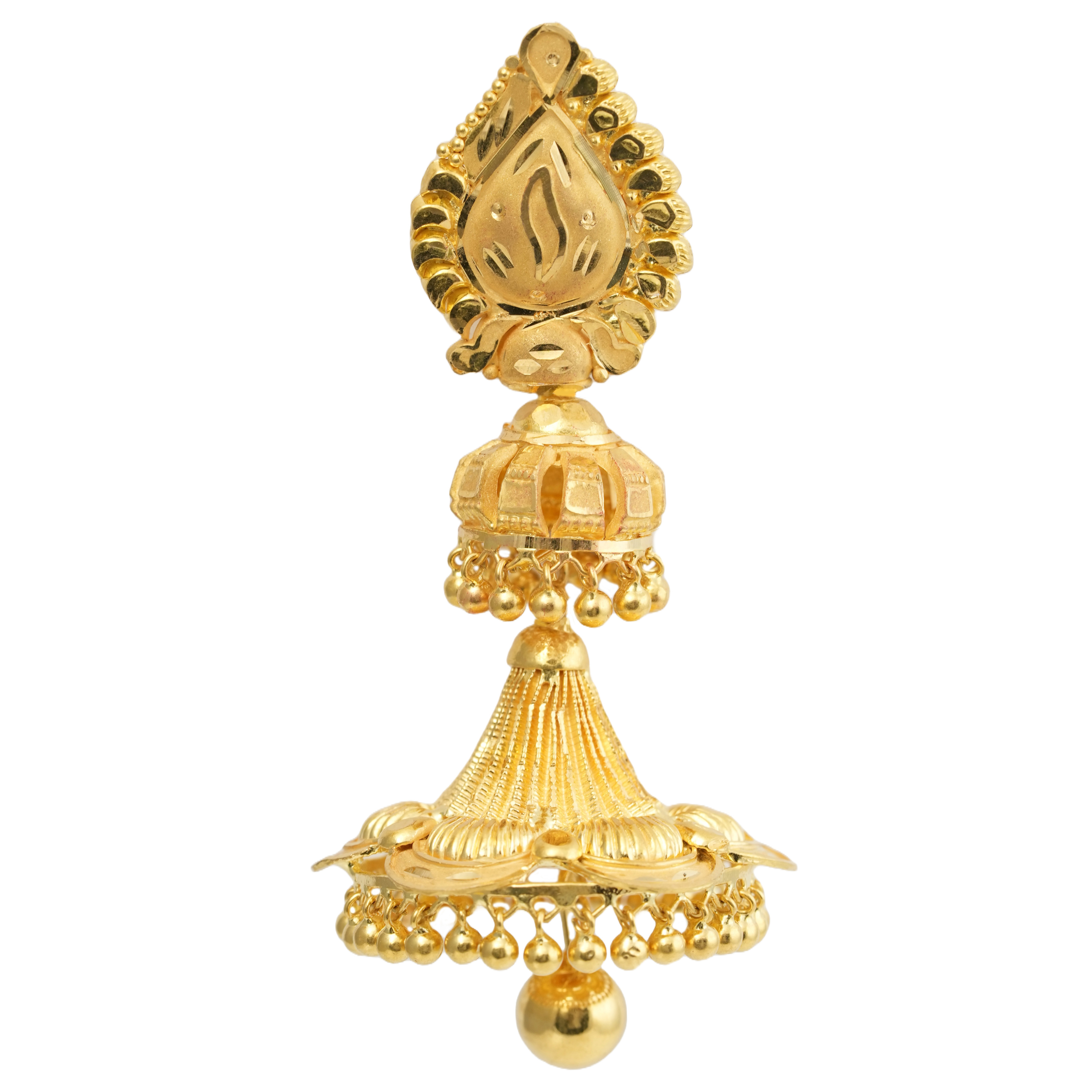 Hira Panna 22k Exclusive Gold Jhumka For Women And Girls Hira Panna Jewellers